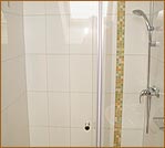 Badezimmer im Landhotel "Zum Honigdieb" in Klockenhagen